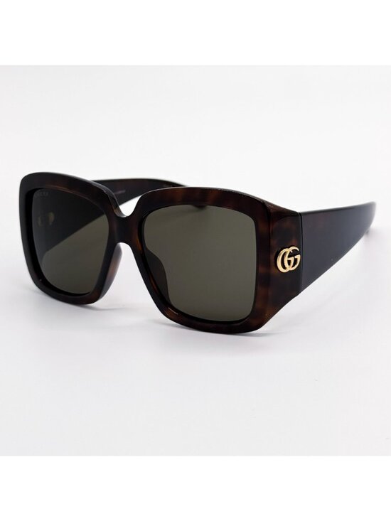 New Gucci Havana Gray Women Oversized Sunglasses GG1402SA 002 main image 4